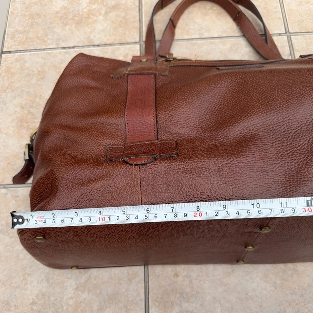 Anonimo Fiorentino Leather Travel Bag Brown Made In Italy
